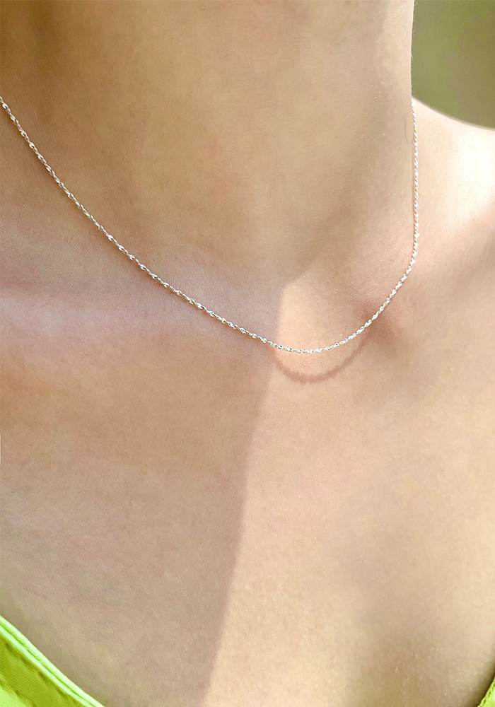 C Chain Silver Necklace